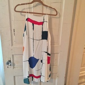 Silence + Noise Size Large Abstract Print Dress